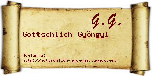 Gottschlich Gyöngyi névjegykártya