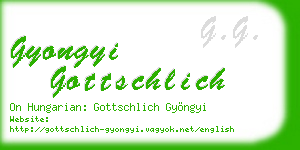 gyongyi gottschlich business card